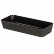 Aflang opbevaringsbakke / skuffeindsats, GOM SOFT TOUCH. 24 x 10 x H 4 cm, Sort