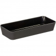 Aflang opbevaringsbakke / skuffeindsats, GOM SOFT TOUCH. 24 x 10 x H 4 cm, Sort