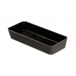Aflang opbevaringsbakke / skuffeindsats, GOM SOFT TOUCH. 24 x 10 x H 4 cm, Sort