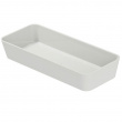 Aflang opbevaringsbakke / skuffeindsats, GOM SOFT TOUCH, 24 x 10 x H 4 cm, Hvid