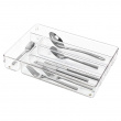 Transparent bestikbakke med 5 rum