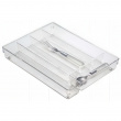 Transparent bestikbakke med 5 rum