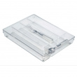Transparent bestikbakke med 5 rum