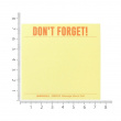 Blokterning på lille træpalle, PENCO DON\'T FORGET, 7,4 x 7,4 cm, Gul