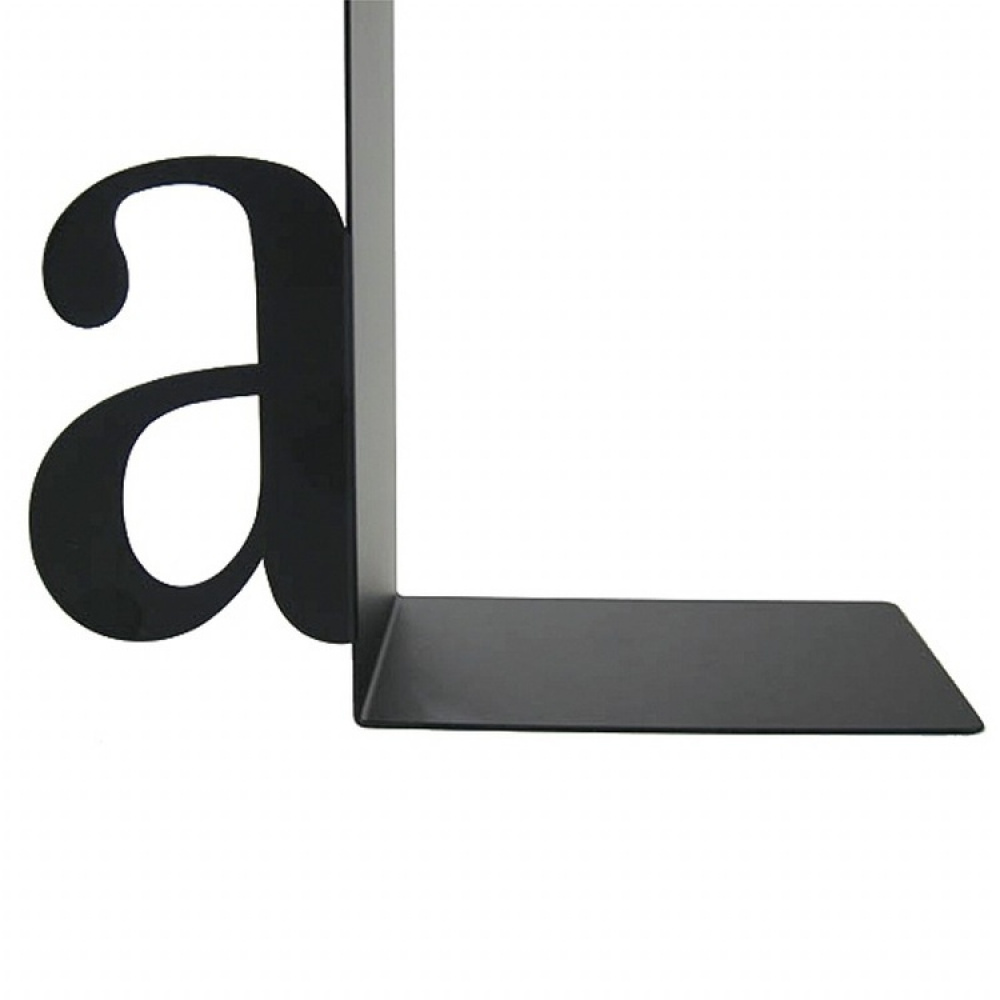 Bogstøtter i metal, 2 stk., BOOK ENDS A - Z, Sorte i gruppen Opbevaring / Kontorartikler hos SmartaSaker.se (40186)