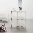 Bord med opbevaring, metal, UMBRA TIER SIDE TABLE, 42 x 42 x H 54 cm, grå