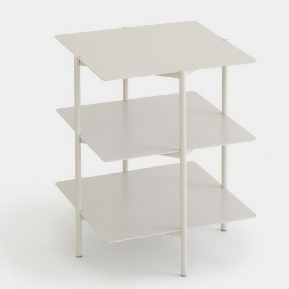 Bord med opbevaring, metal, UMBRA TIER SIDE TABLE, 42 x 42 x H 54 cm, grå i gruppen Opbevaring / Hallopbevaring hos SmartaSaker.se (40213)