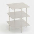 Bord med opbevaring, metal, UMBRA TIER SIDE TABLE, 42 x 42 x H 54 cm, grå