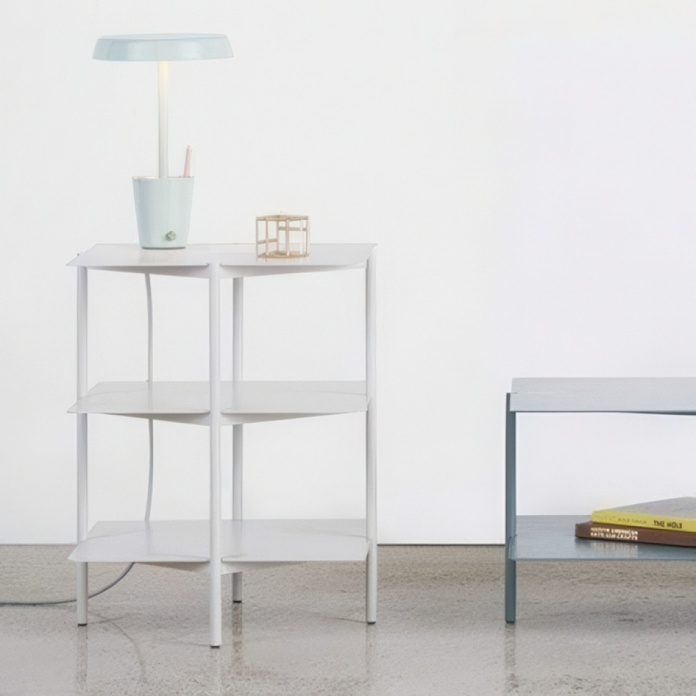 Bord med opbevaring, metal, UMBRA TIER SIDE TABLE, 42 x 42 x H 54 cm, grå i gruppen Opbevaring / Hallopbevaring hos SmartaSaker.se (40213)