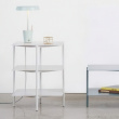 Bord med opbevaring, metal, UMBRA TIER SIDE TABLE, 42 x 42 x H 54 cm, grå