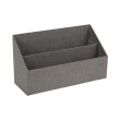 Brevholder, Canvas Laminat, GEORGE, 25,5 x 10 x H14,5 cm, Grå