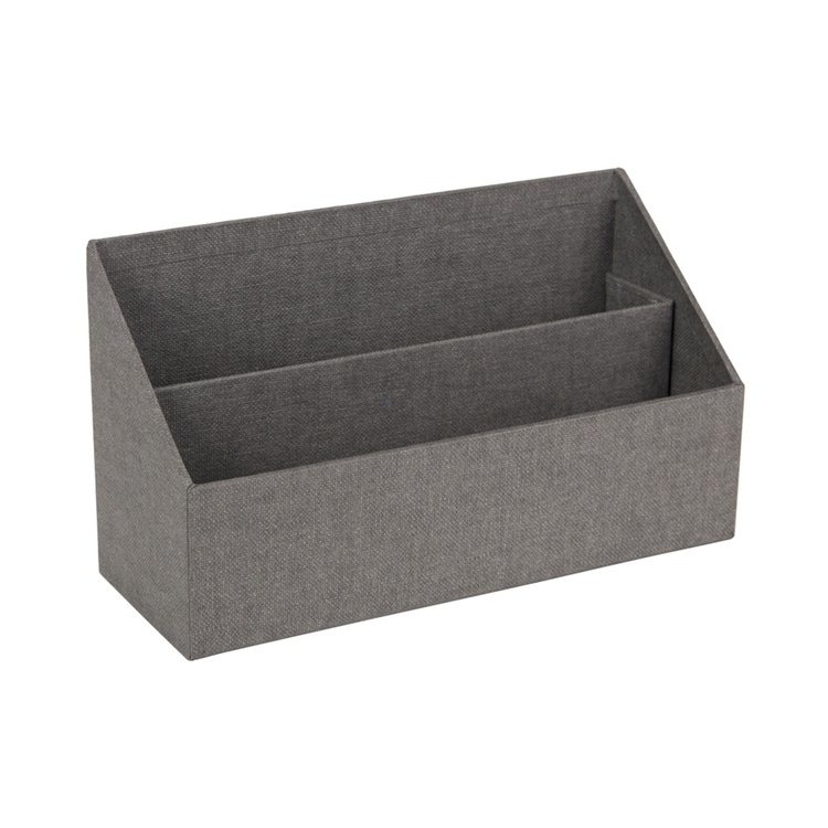 Brevholder, Canvas Laminat, GEORGE, 25,5 x 10 x H14,5 cm, Grå i gruppen Opbevaring / Kontorartikler hos SmartaSaker.se (40234)
