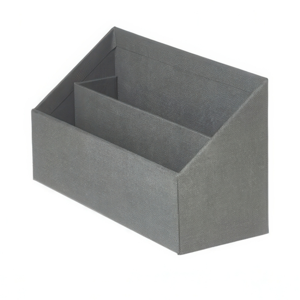 Brevholder, Canvas Laminat, GEORGE, 25,5 x 10 x H14,5 cm, Grå i gruppen Opbevaring / Kontorartikler hos SmartaSaker.se (40234)