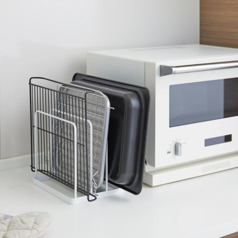 Ovnformsholder, Yamazaki, Hvid i gruppen Opbevaring / Køkkenopbevaring / Organiser køkkenskabe hos SmartaSaker.se (40235)