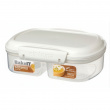 Todelt opbevaringsboks 0,63L, Sistema, Hvid