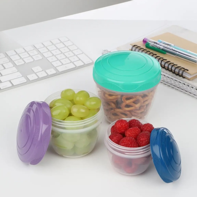 Sæt med 3 minibøtter, Sistema i gruppen Opbevaring / Køkkenopbevaring / Madkasser / Madkasser i plast hos SmartaSaker.se (40335)