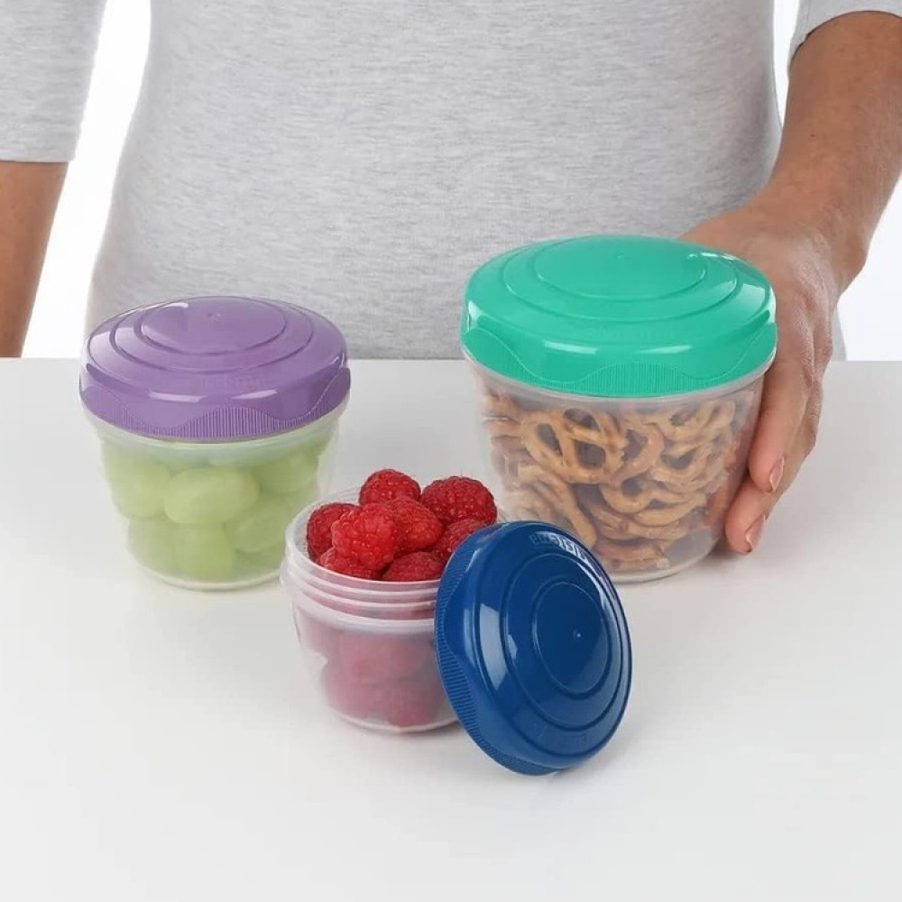 Sæt med 3 minibøtter, Sistema i gruppen Opbevaring / Køkkenopbevaring / Madkasser / Madkasser i plast hos SmartaSaker.se (40335)