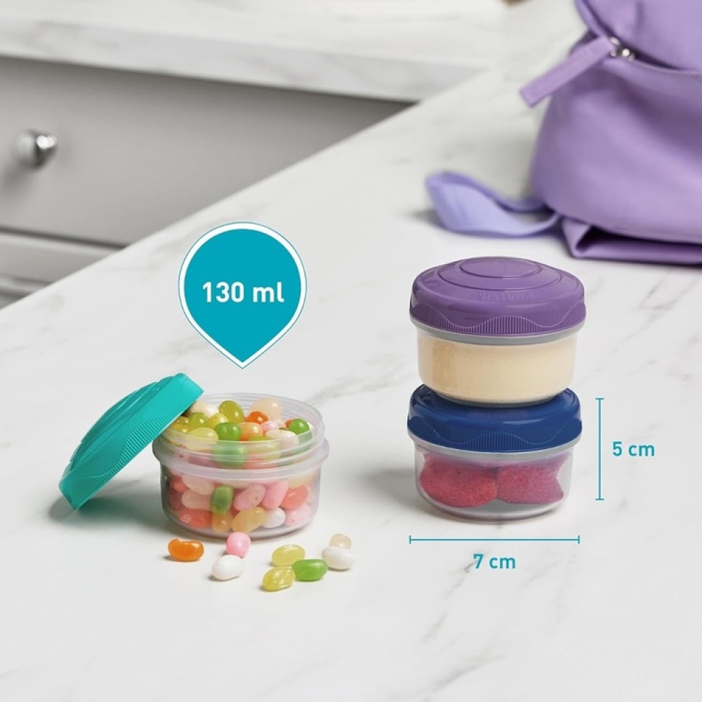 Minibøtte 3-pak 0,13 L, Sistema i gruppen Opbevaring / Køkkenopbevaring / Opbevaringsbeholdere / Sistema opbevaringsbokse hos SmartaSaker.se (40336)