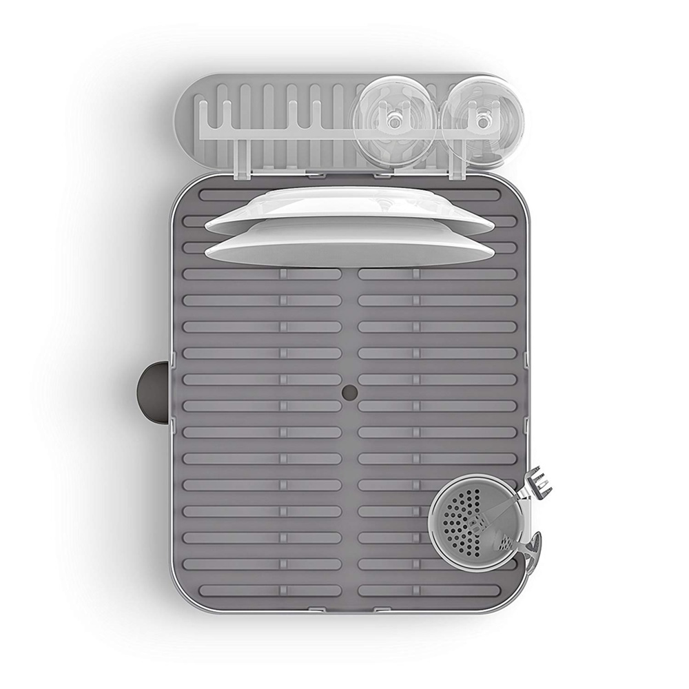 Opvaskestativ med vinglasholder, HOLSTER DISH RACK, 42 x 34,5 x H15 cm, Umbra i gruppen Opbevaring / Køkkenopbevaring / Vaskestativ og vaskebænk hos SmartaSaker.se (40450)
