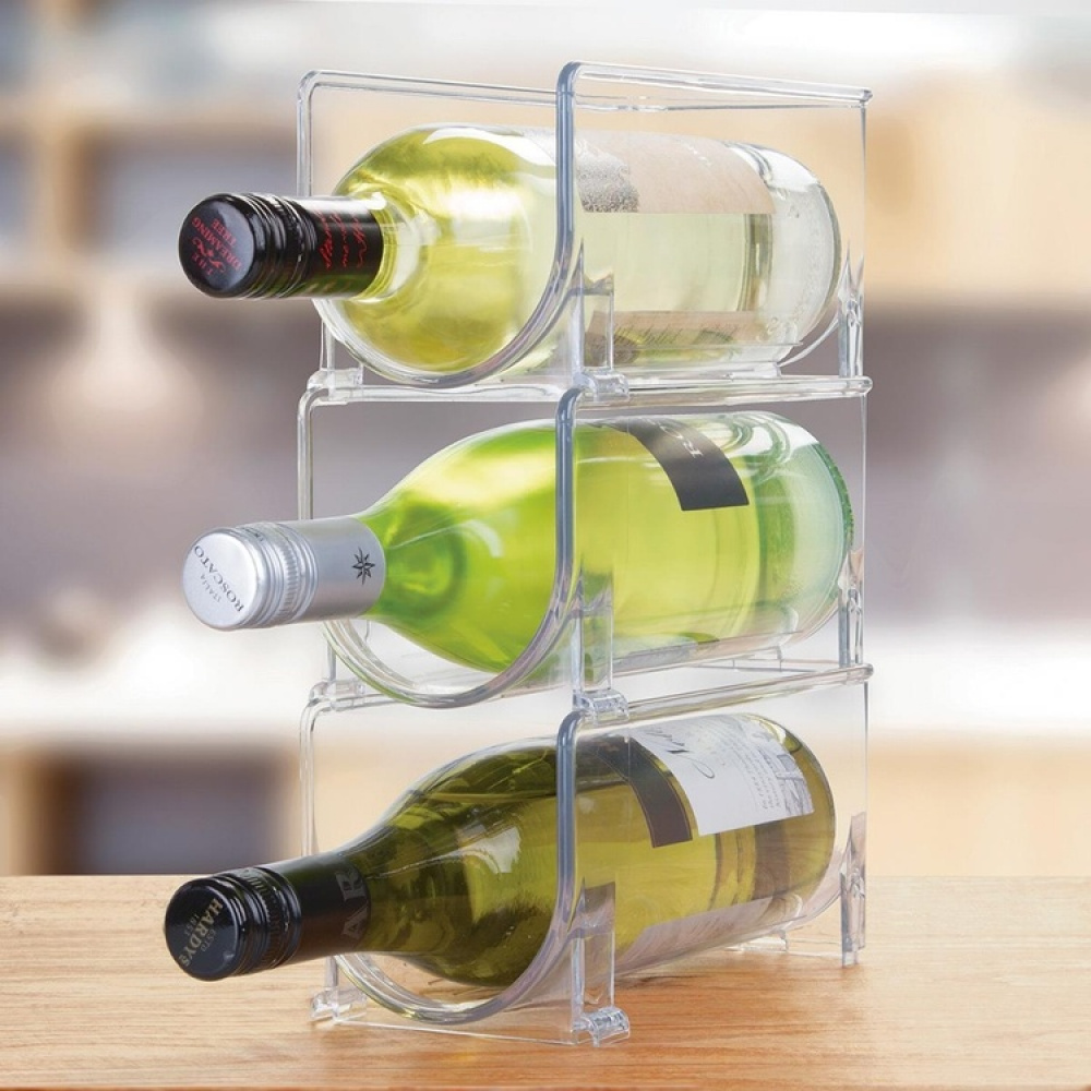 Flaskestativ, Stabelbart, RPET WINE & DRINK RACK, 10 x 20 x H 10 cm, Transparent i gruppen Opbevaring / Køkkenopbevaring / Køleskabsopbevaring hos SmartaSaker.se (40603)