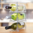 Flaskestativ, Stabelbart, RPET WINE & DRINK RACK, 10 x 20 x H 10 cm, Transparent