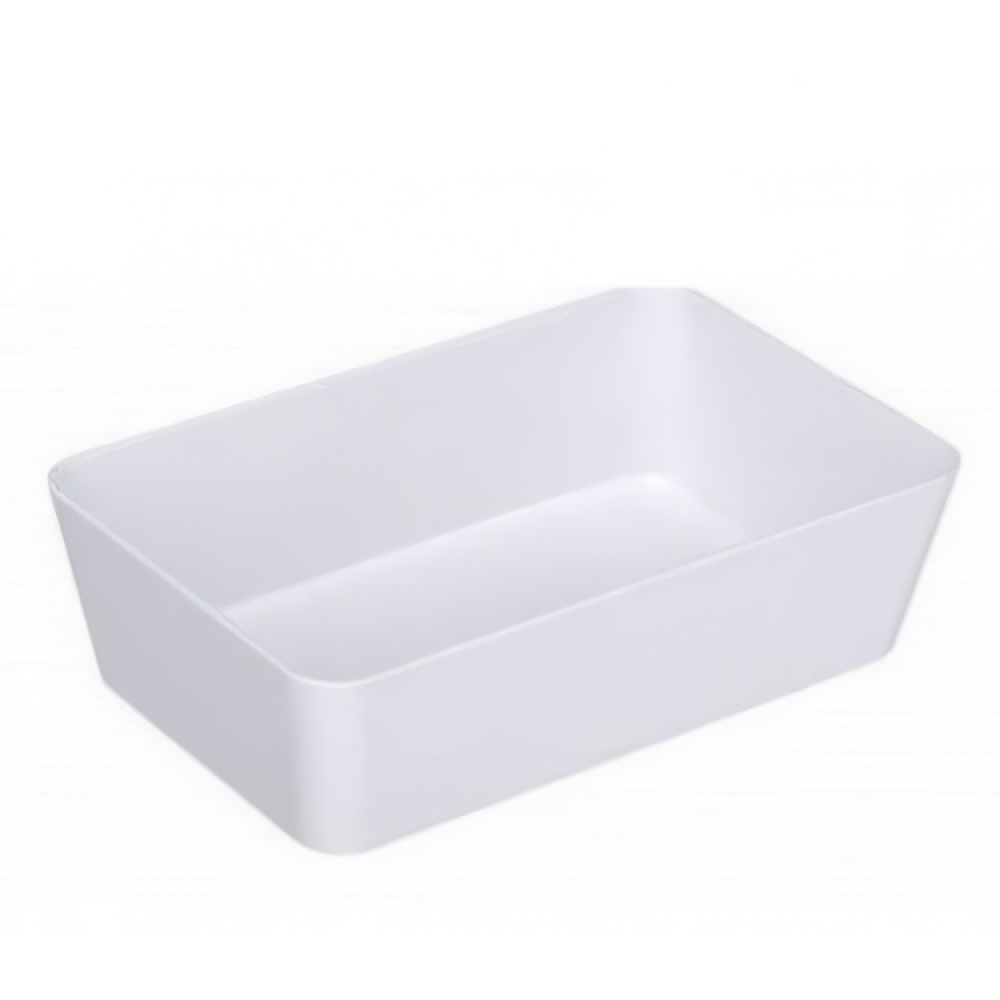 Opbevaringsbakke, CANDY, 22 x 14 x H 6 cm, Hvid i gruppen Opbevaring / Opbevaringskasser / Småopbevaring hos SmartaSaker.se (40682)