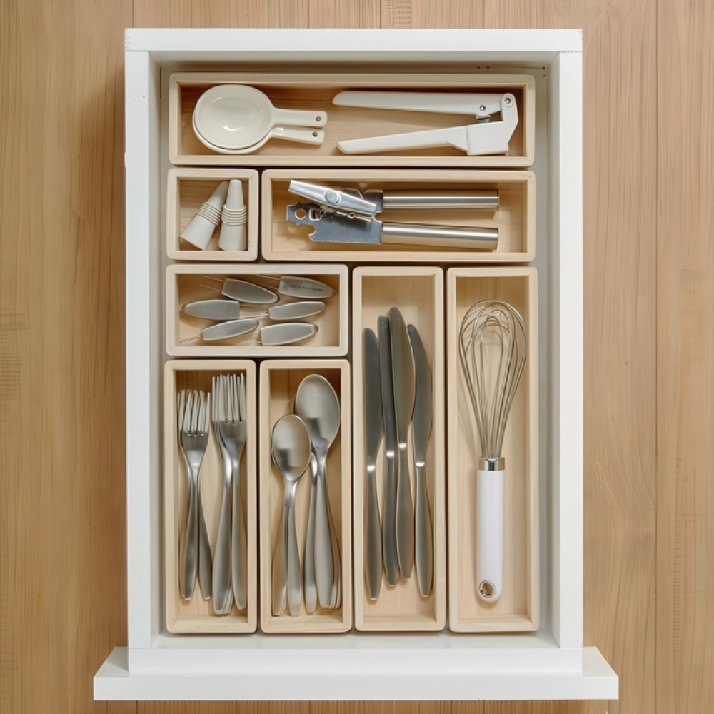 Skuffeindsats, 7,6x15 cm, The Home Edit, Natur i gruppen Opbevaring / Køkkenopbevaring / Opbevaringsbeholdere hos SmartaSaker.se (40709)