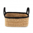 Opbevaringskurv af søgræs og jute, SMALL PANIER DE RANGEMENT, 24 x 15 x H 12 cm, Natur / Sort