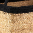 Opbevaringskurv af søgræs og jute, SMALL PANIER DE RANGEMENT, 24 x 15 x H 12 cm, Natur / Sort