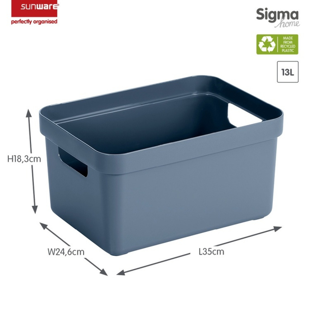 Åben opbevaringskasse 13L, Sigma, Blå i gruppen Opbevaring / Lager- og garageopbevaring / Kurve og spande hos SmartaSaker.se (40758)