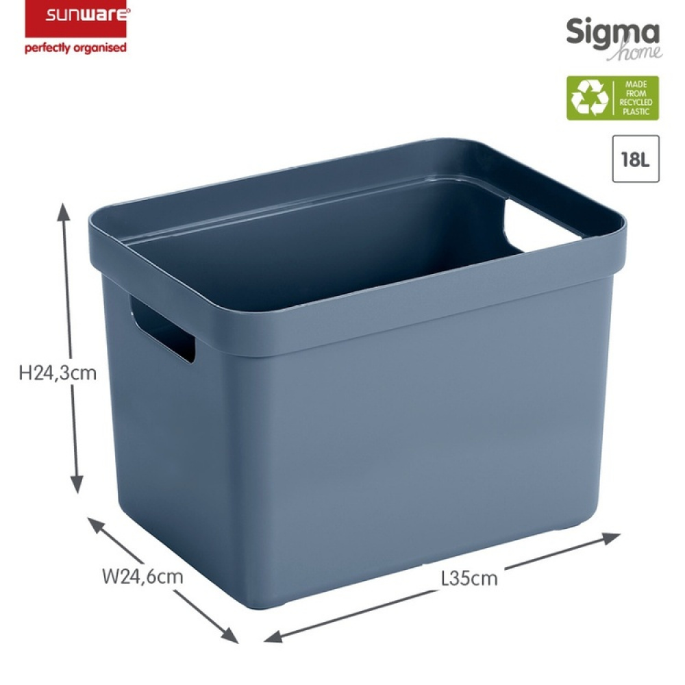 Høj åben opbevaringskasse 18L, Sigma, Blå i gruppen Opbevaring / Opbevaringskasser hos SmartaSaker.se (40761)