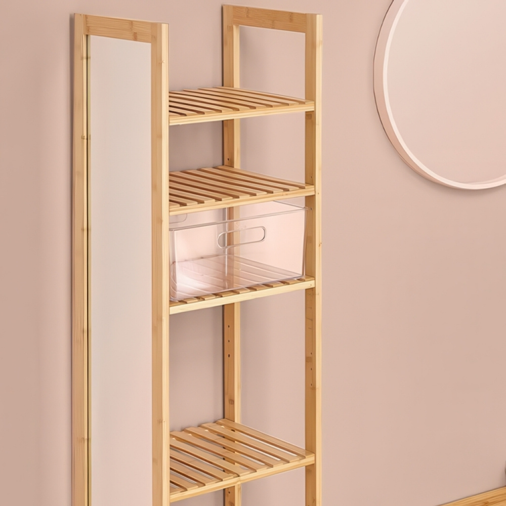 Opbevaringsboks i klar plast, SELENA LARGE STORAGE BASKET, 31 x 31 x H 15 cm, Klar i gruppen Opbevaring / Opbevaringskasser hos SmartaSaker.se (40801)