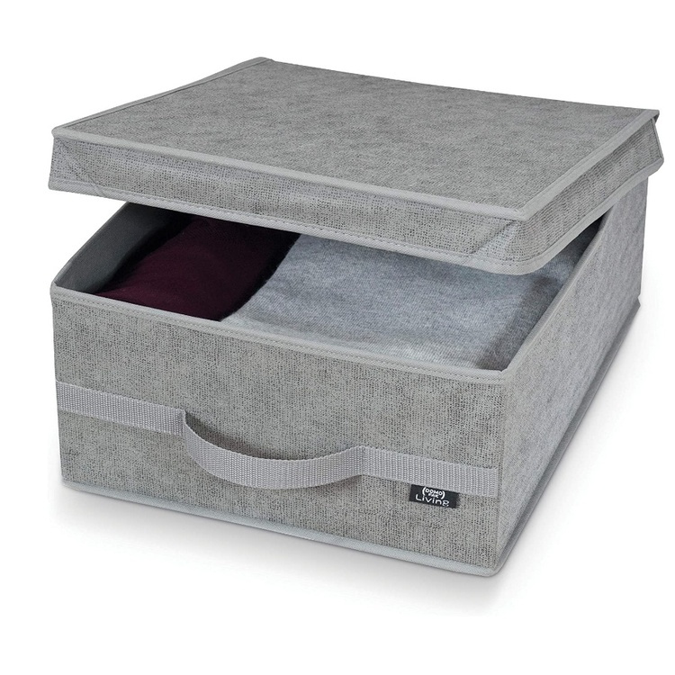 Opbevaringskasse i stof, 45x35x18 cm, Grå i gruppen Opbevaring / Opbevaringskasser hos SmartaSaker.se (40804)