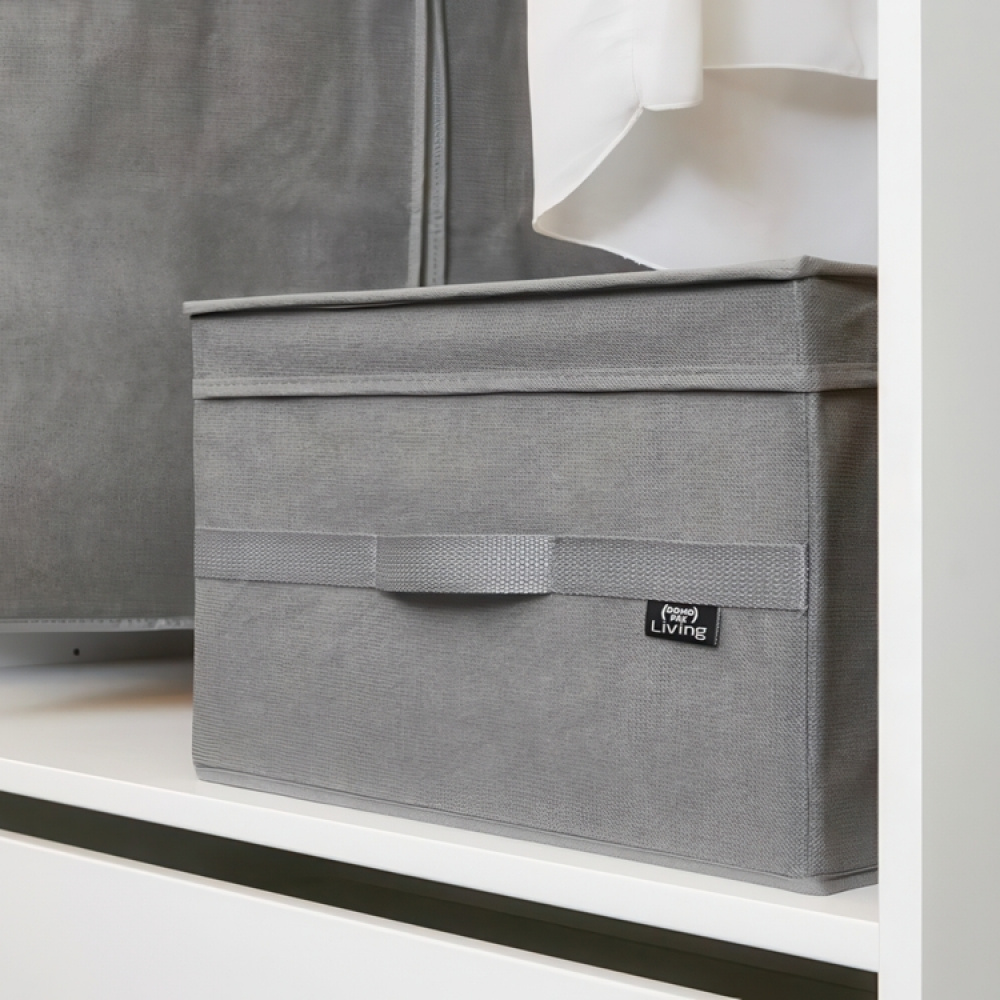 Opbevaringskasse i stof, 50x38x24 cm, Grå i gruppen Opbevaring / Opbevaringskasser hos SmartaSaker.se (40806)