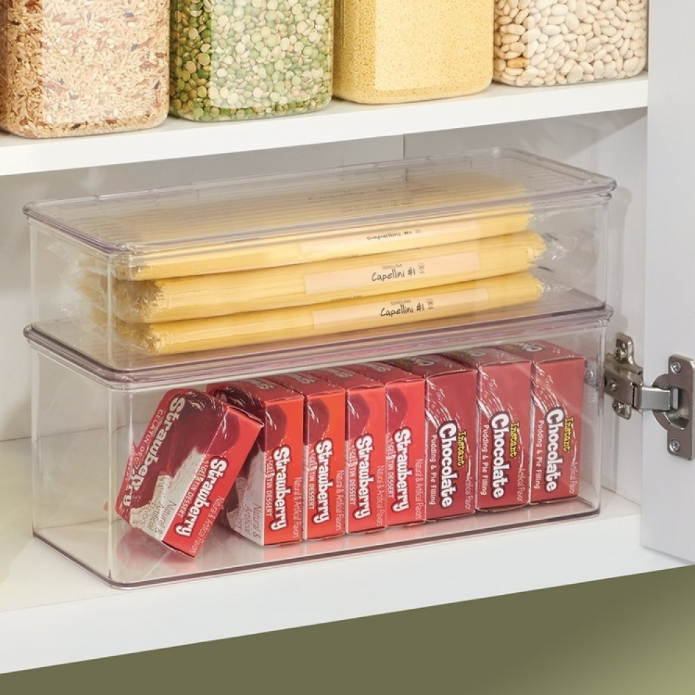Opbevaringskasse med låg, 34x15x7,7 cm i gruppen Opbevaring / Køkkenopbevaring / Organiser køkkenskabe hos SmartaSaker.se (40826)