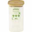 Glaskrukke med bambuslåg 1,4L, Pebbly