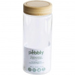 Glaskrukke med bambuslåg 0,85 L, Pebbly