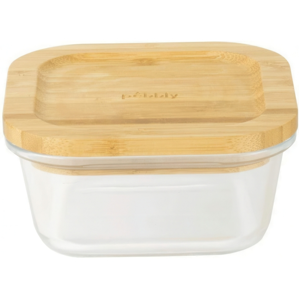 Madkasse i glas med bambuglas 0,52L, Pebbly i gruppen Opbevaring / Køkkenopbevaring / Madkasser / Madkasser i glas hos SmartaSaker.se (41030)
