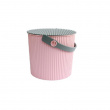 Spand med låg 10L, Omnioutil, Rosa/Grå
