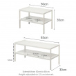 Justerbar opbevaringshylde under vask, 50-85 cm, Yamazaki