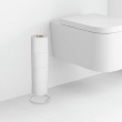 Holder i metal til ekstra toiletpapirsruller, hvid