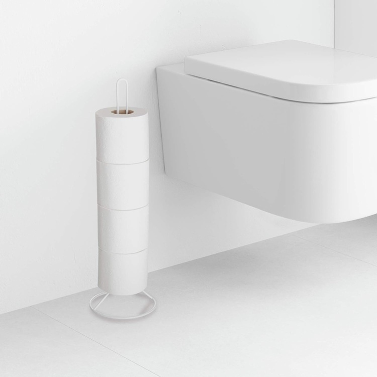 Holder i metal til ekstra toiletpapirsruller, hvid i gruppen Opbevaring / Badeværelsesopbevaring hos SmartaSaker.se (41229)