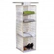 Hængende garderobe 4 rum, hvid/beige