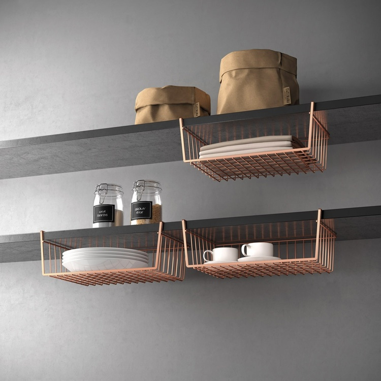 Hængende kurv i metal, 40x26 cm, Metaltex i gruppen Opbevaring / Køkkenopbevaring / Organiser køkkenskabe / Under hylde-opbevaring hos SmartaSaker.se (41317)