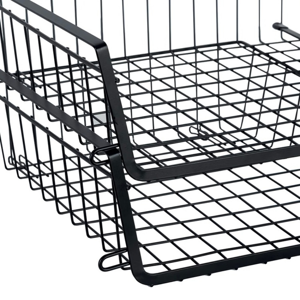 Stabelbar hængekurv i metal, 51,5 cm i gruppen Opbevaring / Køkkenopbevaring / Organiser køkkenskabe / Under hylde-opbevaring hos SmartaSaker.se (41323)