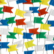 Kortnåle med flag, 20 stk., FLAG PINS