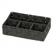 Kurv med 4 rum, ADRIA, Lille, 17 x 26 x H6,5 cm, sort
