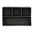 Kurv med 4 rum, ADRIA, Lille, 17 x 26 x H6,5 cm, sort