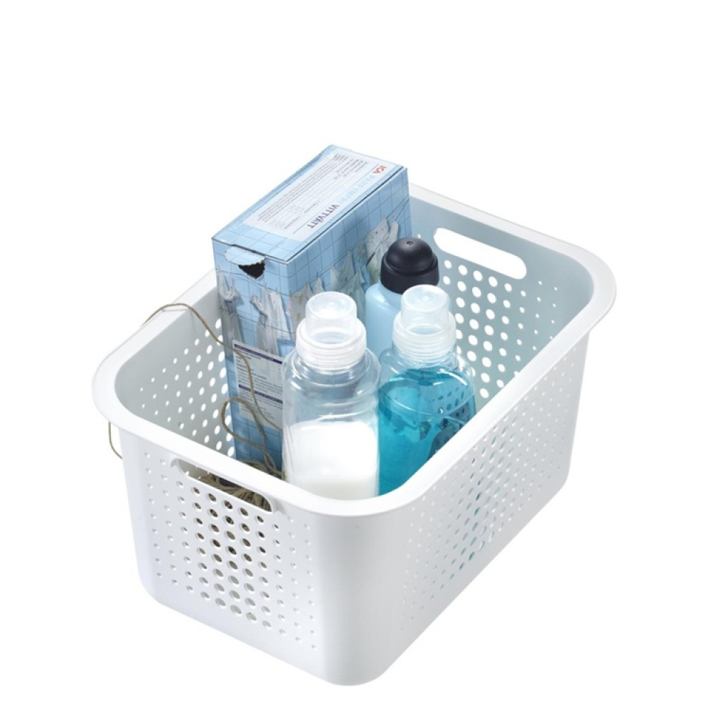 Opbevaringskurv i genbrugsplast 13L, SmartStore, Hvid i gruppen Opbevaring / Lager- og garageopbevaring / Kurve og spande hos SmartaSaker.se (41500)