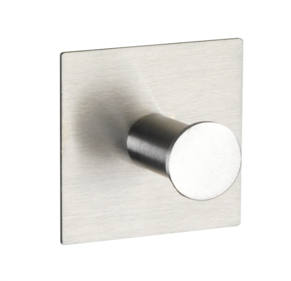 Krog / knop, Selvklæbende, Firkantet, ACCADIA cm, 5,5 x 5,5 cm, Mat rustfrit stål i gruppen Opbevaring / Magneter og selvklæbende / Selvklæbende kroge hos SmartaSaker.se (41508)